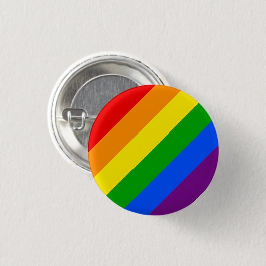 RAINBOW RONDE BUTTON 3,2 CM (Voorkant /achterkant)