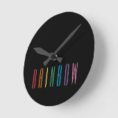 RAINBOW Ronde Wandklok / Zwart (Hoek)