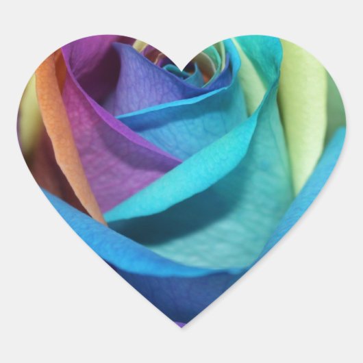 Rainbow Roos Flowers Peace Love Destiny Hart Sticker (Voorkant)