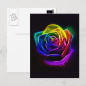 Rainbow Roos Fractal Briefkaart (Voorkant / Achterkant)