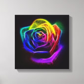 Rainbow Roos Fractal Canvas Afdruk (Voorkant)