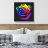 Rainbow Roos Fractal Canvas Afdruk (Insitu (Slaapkamer))