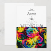 Rainbow Roos Invitation (Voorkant / Achterkant)