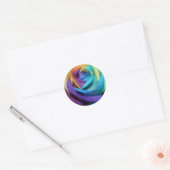 Rainbow Roos Love Flower Miss-you Peace Destiny Ronde Sticker (Envelop)
