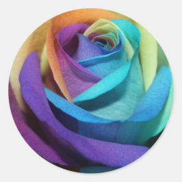 Rainbow Roos Love Flower Miss-you Peace Destiny Ronde Sticker