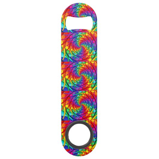 Rainbow Roots Spiral Fractal Speed Bottle Opener Flessenopener (Voorkant)