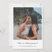 Rainbow Rope Heart LGBT Tying the Knot Save The Date (Achterkant)