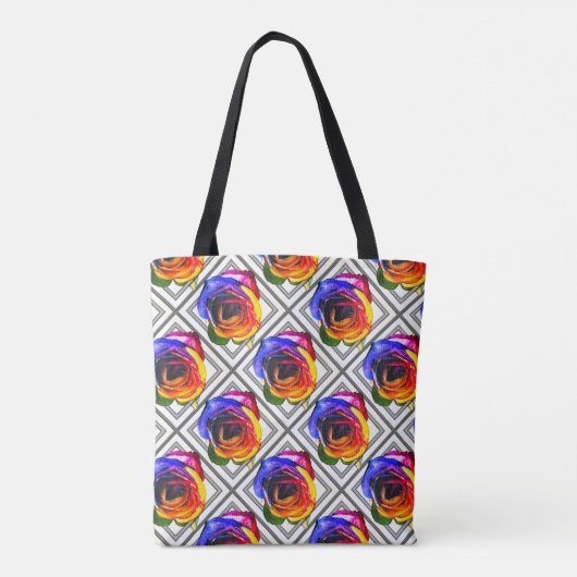 Rainbow Rose   Tote Bag (Achterkant)