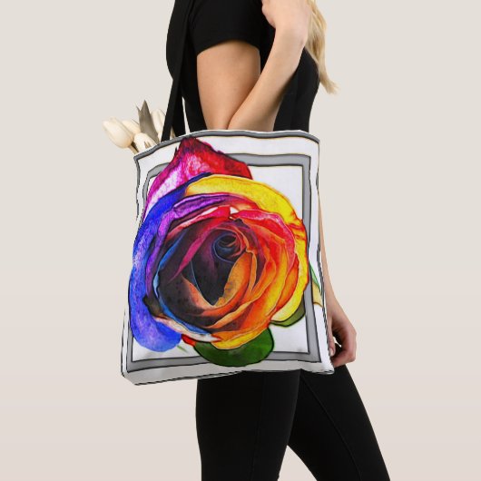 Rainbow Rose   Tote Bag (Dichtbij)