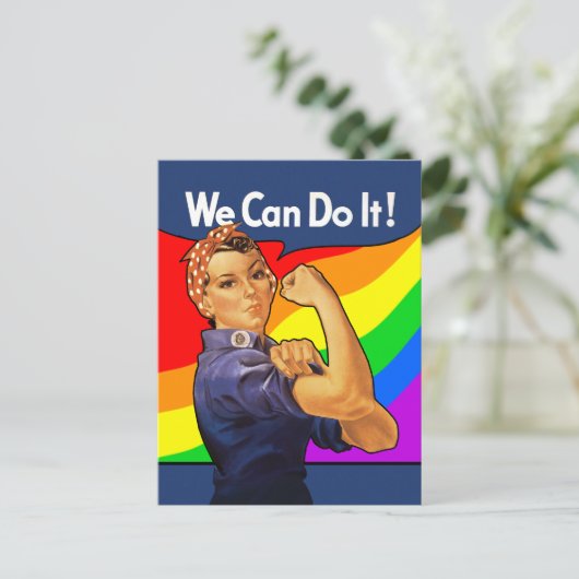 Rainbow Rosie Briefkaart (Staand voorkant)