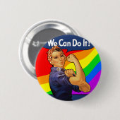 Rainbow Rosie Ronde Button 5,7 Cm (Voorkant /achterkant)