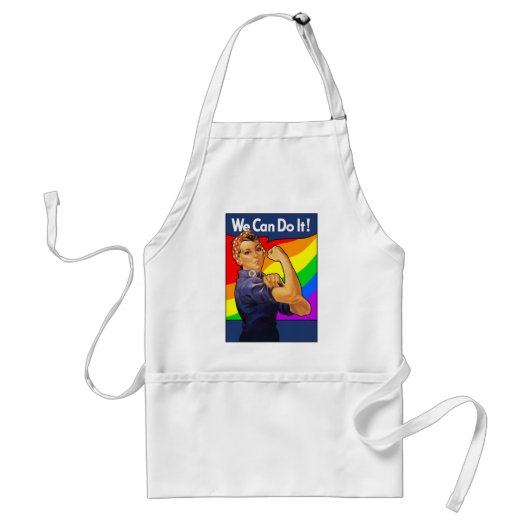 Rainbow Rosie Standaard Schort (Voorkant)