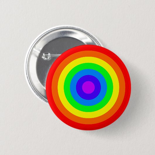 Rainbow Roundel Ronde Button 5,7 Cm (Voorkant /achterkant)