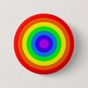Rainbow Roundel Ronde Button 5,7 Cm