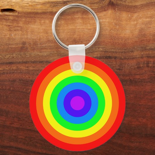 Rainbow Roundel Sleutelhanger (Voorkant)