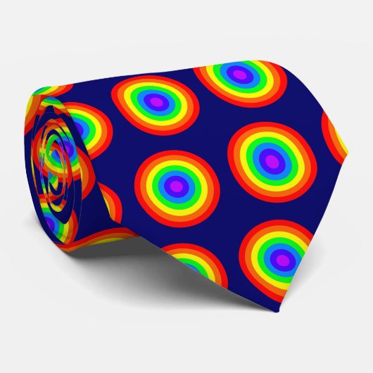 Rainbow Roundel Stropdas (Opgerold)