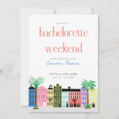 Rainbow Row Charleston Bachelorette Itinerary Kaart (Voorkant)