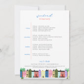 Rainbow Row Charleston Bachelorette Itinerary Kaart (Achterkant)