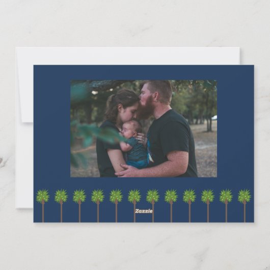 Rainbow Row Charleston Kerstmis Feestdagenkaart (Achterkant)