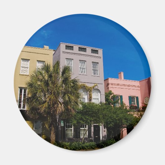 Rainbow Row Charleston, SC Magneet (Voorkant)