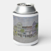 Rainbow Row Charleston SC Waterverf Blikjeskoeler (Blikje Achterkant)