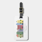 Rainbow Row Charleston South Carolina Bagagelabel (Voorkant verticaal)