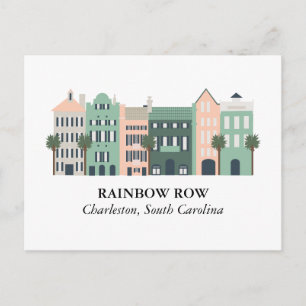Rainbow Row Charleston South Carolina Briefkaart