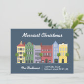 Rainbow Row Charleston South Carolina Kaart (Staand voorkant)