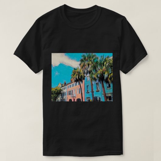 Rainbow Row, Charleston T-shirt (Design voorkant)