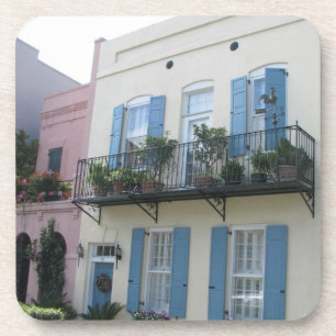 Rainbow Row Houses, Charleston SC Cork Onderzetter