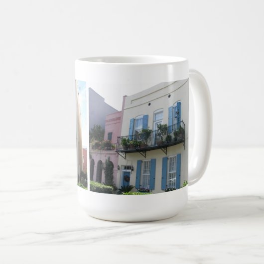 Rainbow Row Houses, Charleston SC Mok (Voorkant rechts)