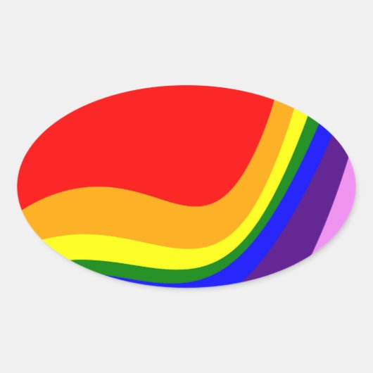 Rainbow Roy G Biv Ovale Sticker (Voorkant)