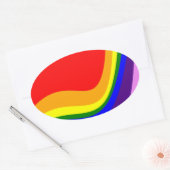 Rainbow Roy G Biv Ovale Sticker (Envelop)