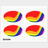 Rainbow Roy G Biv Ovale Sticker (Vel)