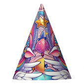 Rainbow Royalty Unicorns Feesthoedjes (Achterkant)