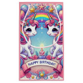 Rainbow Royalty Unicorns Klein Cadeauzakje (Achterkant)