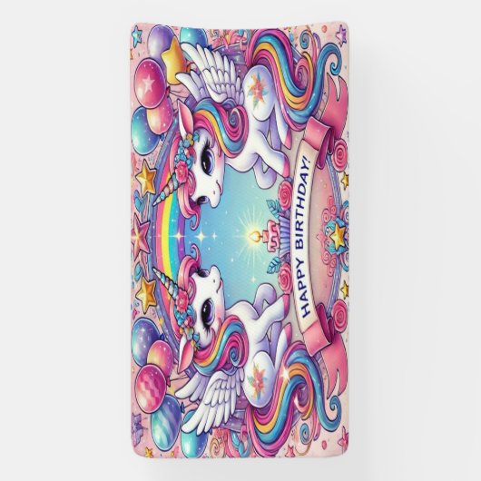 Rainbow Royalty Unicorns Spandoek (Verticaal)