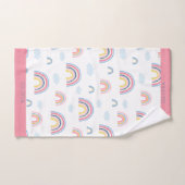 Rainbow roze Blue Personalized Boho Girly Bad Handdoek (Handdoek)