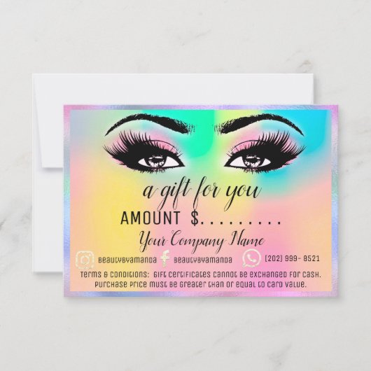 Rainbow roze met certificaat voor bedrijfscadeau (Voorkant)