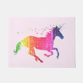 Rainbow Roze Unicorn Deurmat (Voorkant)