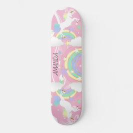 Rainbow Roze Unicorn Skateboard