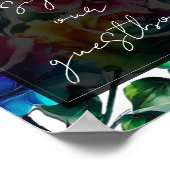 Rainbow Rozen Bloemen Trouwbord Ons gastenboek Poster (Hoek)