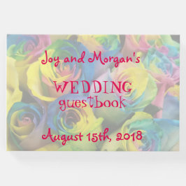 Rainbow Rozen bruiloft gastenboek