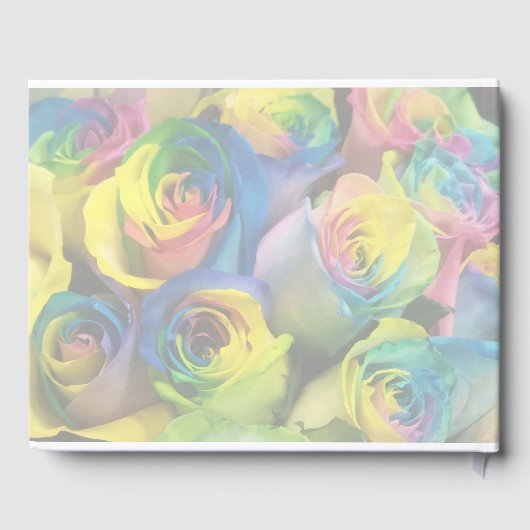 Rainbow Rozen bruiloft gastenboek (Achterkant)