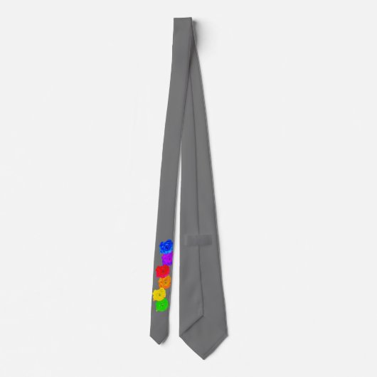 Rainbow Rozen Soft Deep Grey Stropdas (Achterkant)