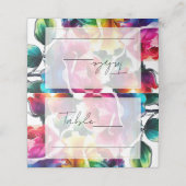 Rainbow Rozen Trouwtafel Zitplaatsen Plaatskaartje (Buitenkant ongevouwen)
