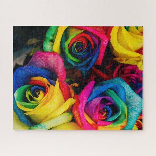 Rainbow Rozen Uitdaging Puzzle 16 x 20 inch Legpuzzel (Horizontaal)