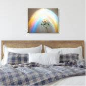 Rainbow-Rozen van Heaven By Lindsey Roos Putnam Canvas Afdruk (Insitu (Slaapkamer))