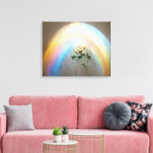 Rainbow-Rozen van Heaven By Lindsey Roos Putnam Canvas Afdruk (Insitu (Woonkamer))