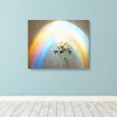 Rainbow-Rozen van Heaven By Lindsey Roos Putnam Canvas Afdruk (Insitu (Houten vloer))